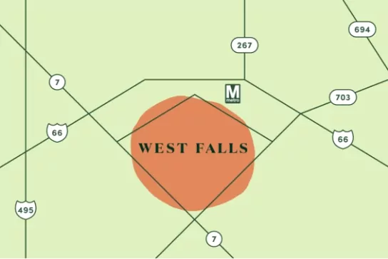 West falls map