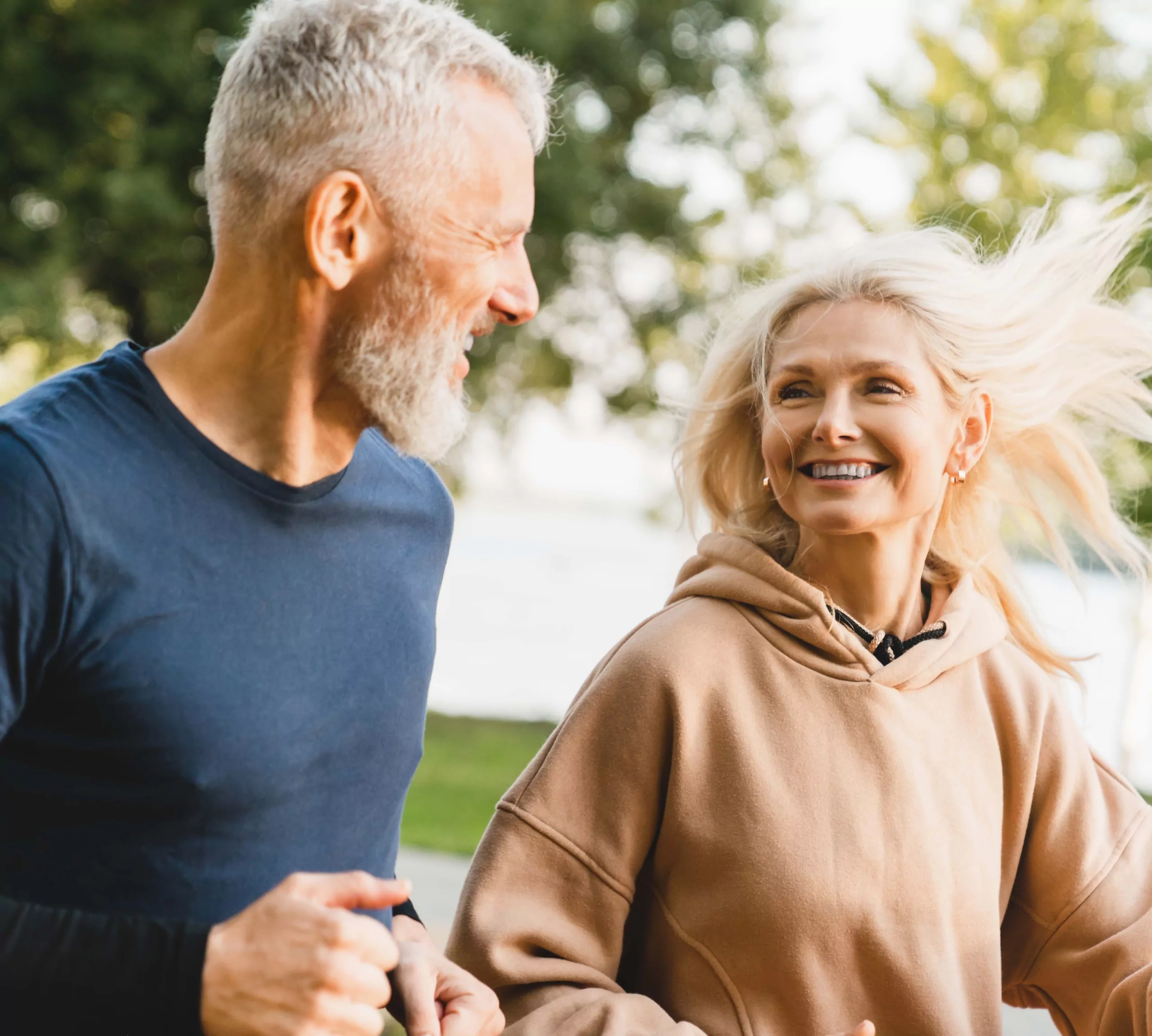 Couple running together